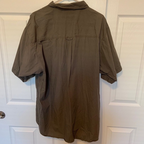 Columbia Men's Short Sleeved Solid Button Down Shirt Green Size XL - Picture 10 of 14